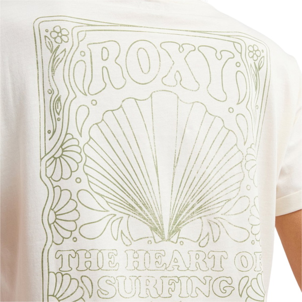 2026 Roxy Womens Oceanregular FB T-Shirt ERJZT06145 - Coconut Milk